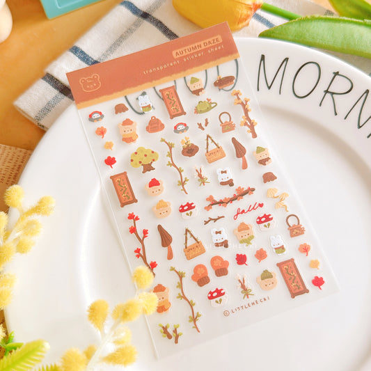 Autumn Daze Transparent Sticker Sheet