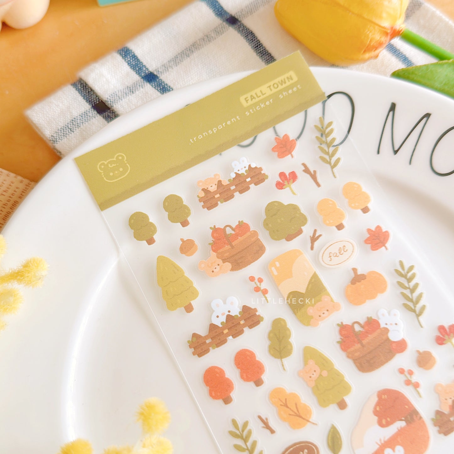 Fall Town Transparent Sticker Sheet
