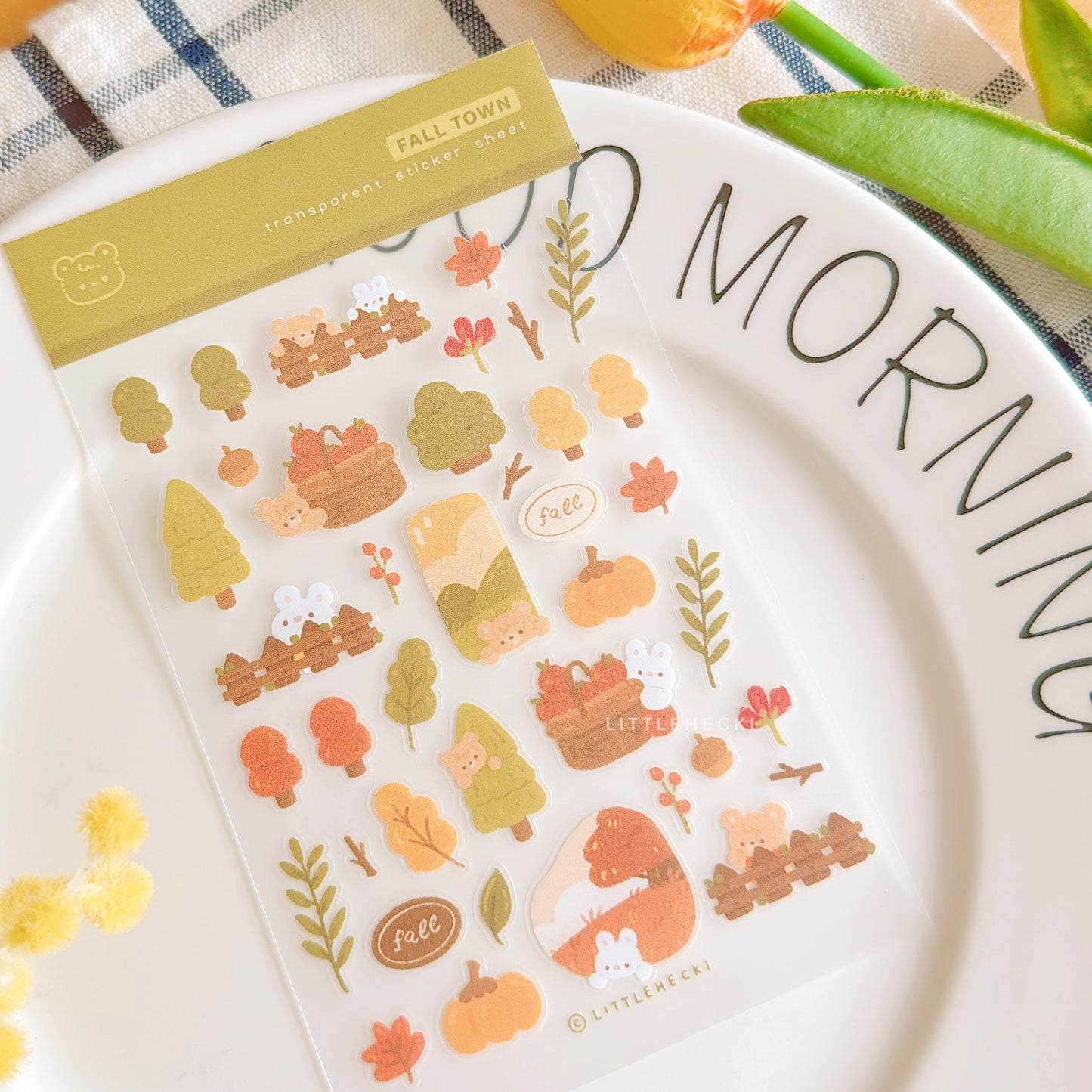 Fall Town Transparent Sticker Sheet