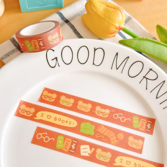 Reading Beary Washi Tape