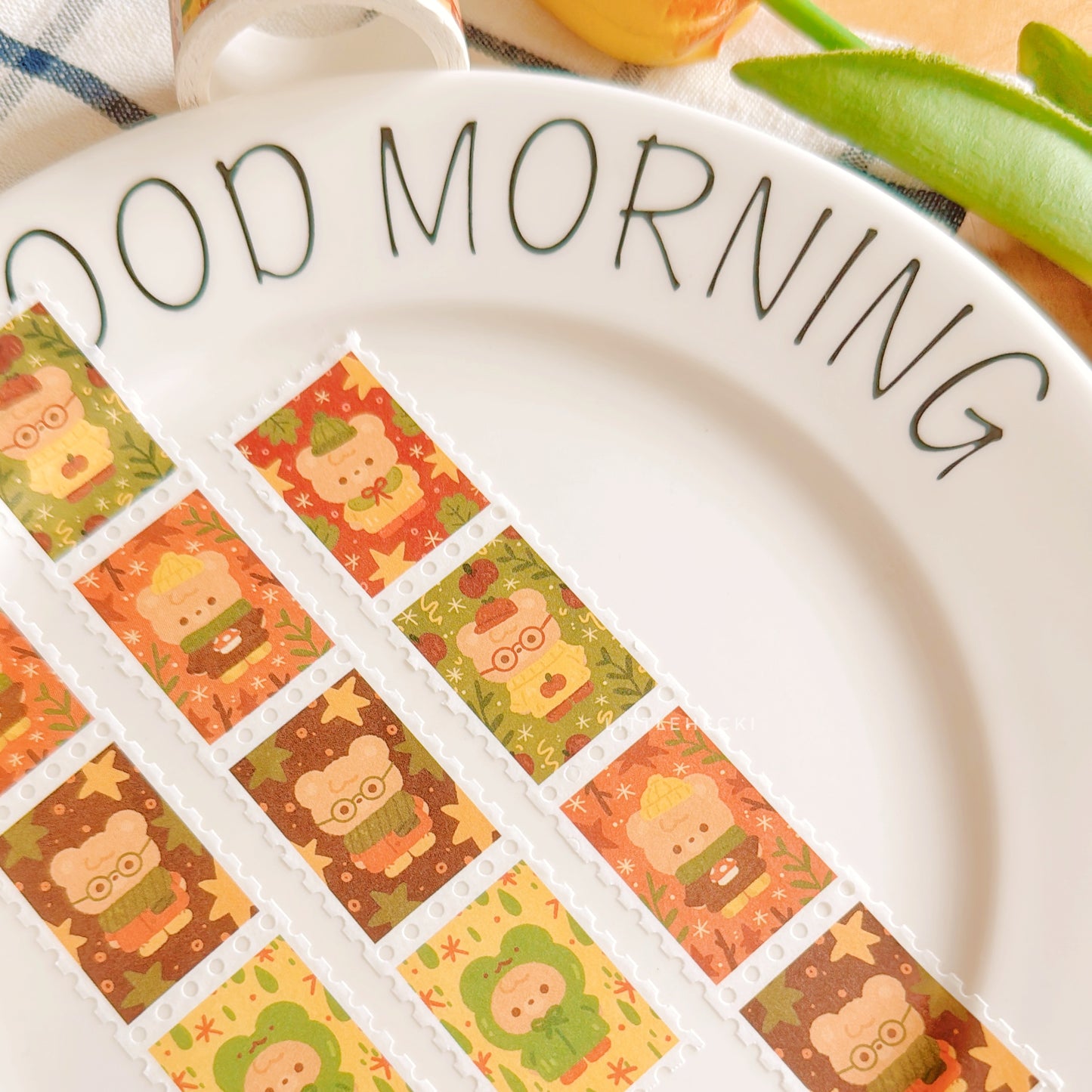 Dress-Up Fall Beary Stamp Washi Tape