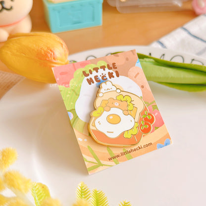 Egg Toast Enamel Pin