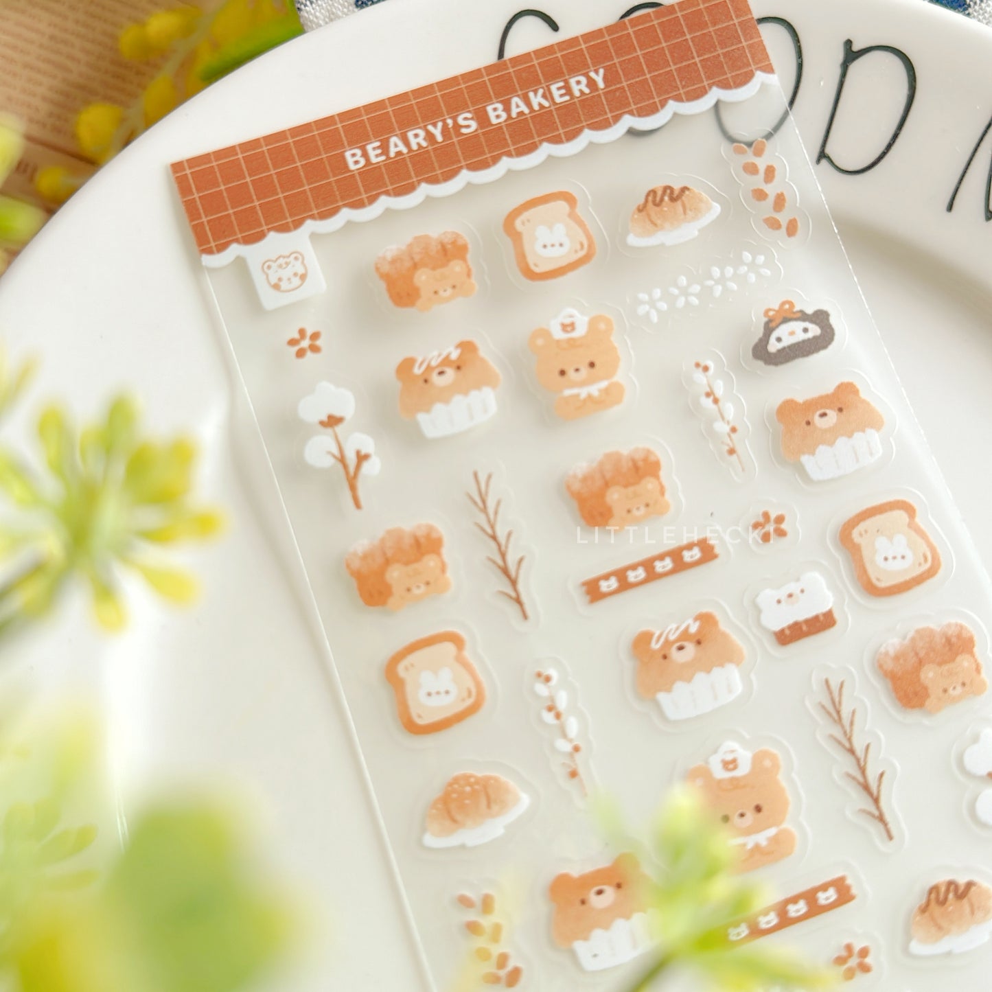 Beary Bakery Transparent Sticker Sheet