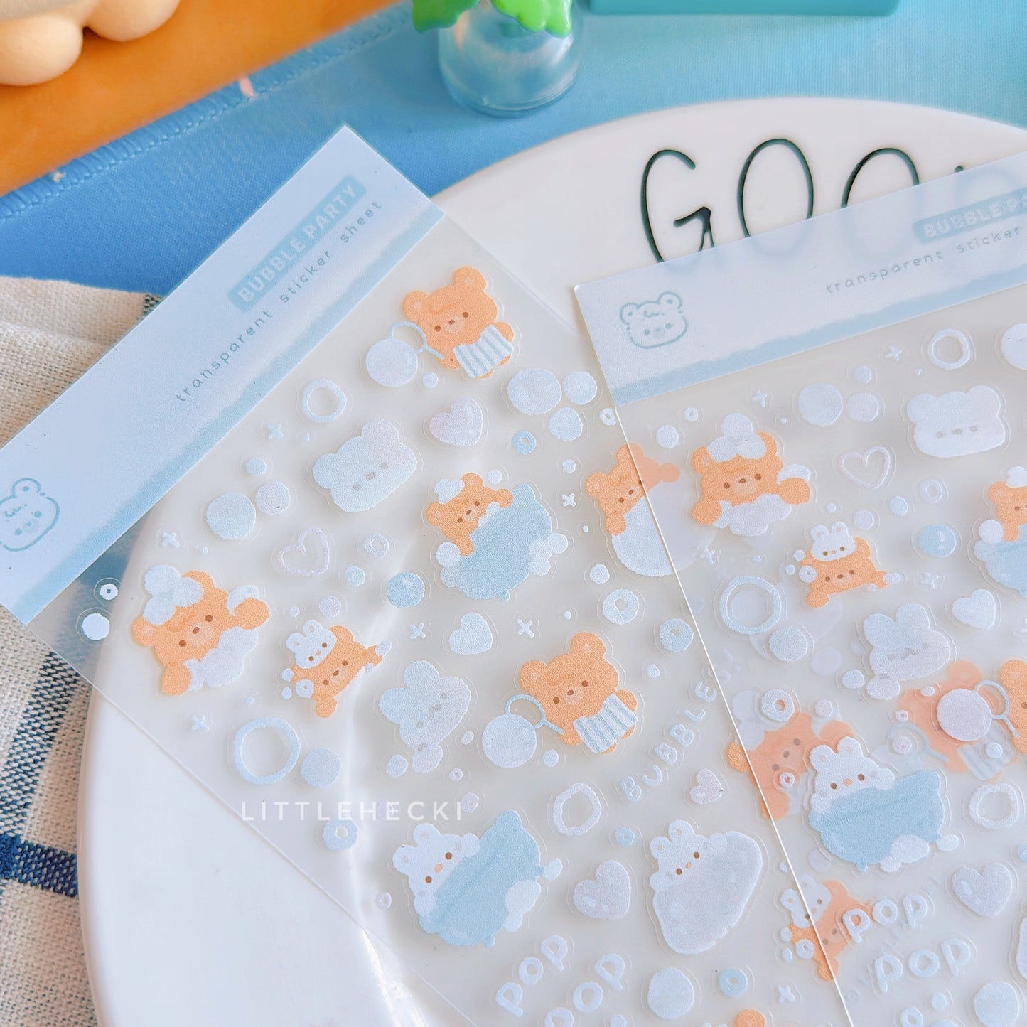 Bubble Party Transparent Sticker Sheet