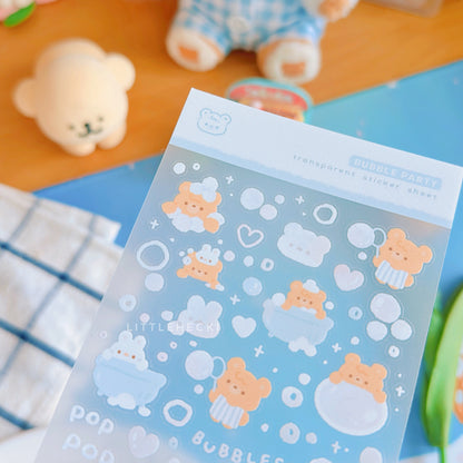 Bubble Party Transparent Sticker Sheet