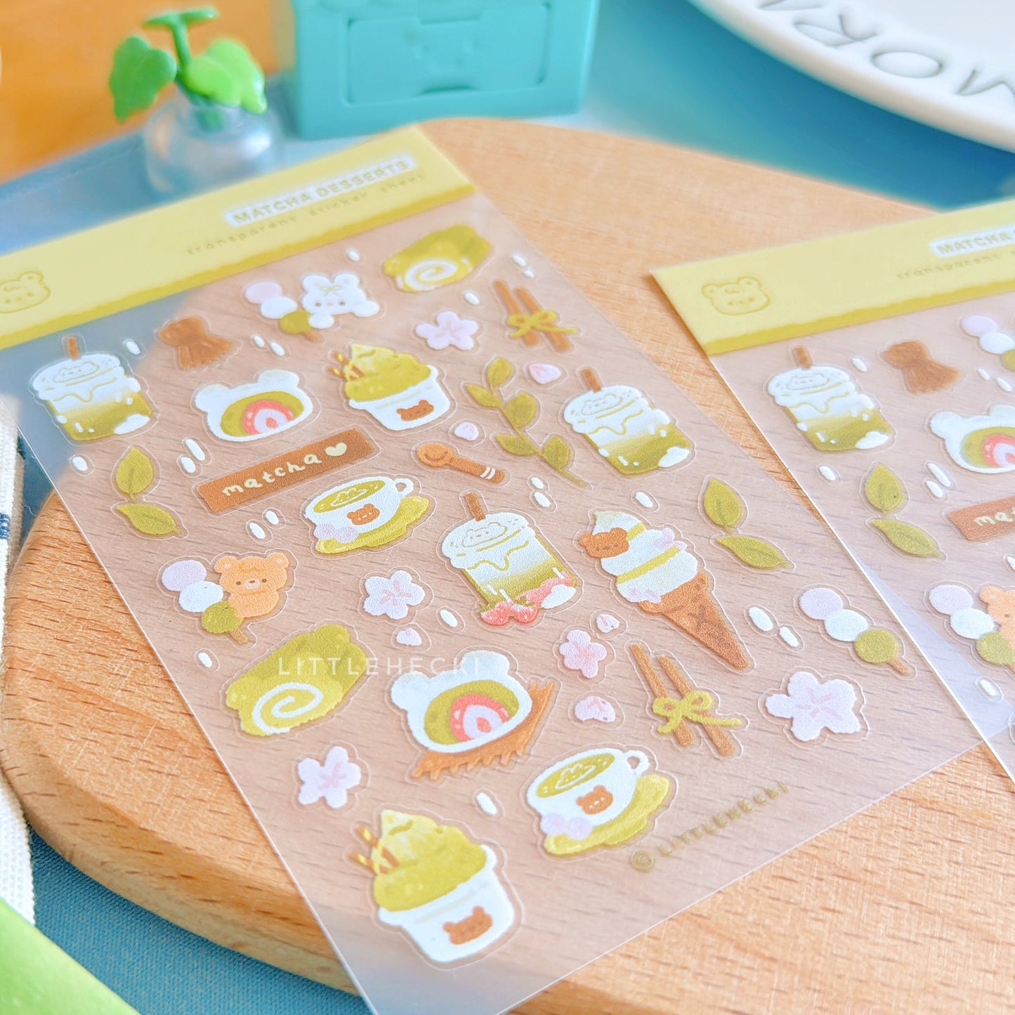 Matcha Desserts Transparent Sticker Sheet