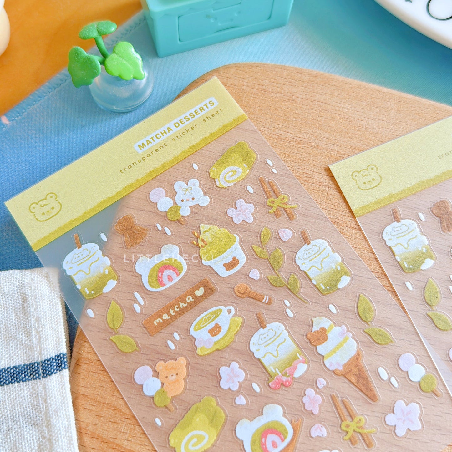 Matcha Desserts Transparent Sticker Sheet