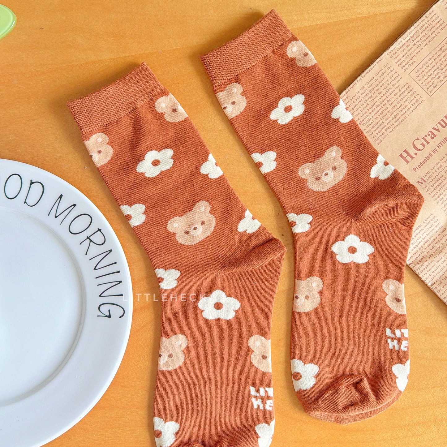 Flower Beary Socks