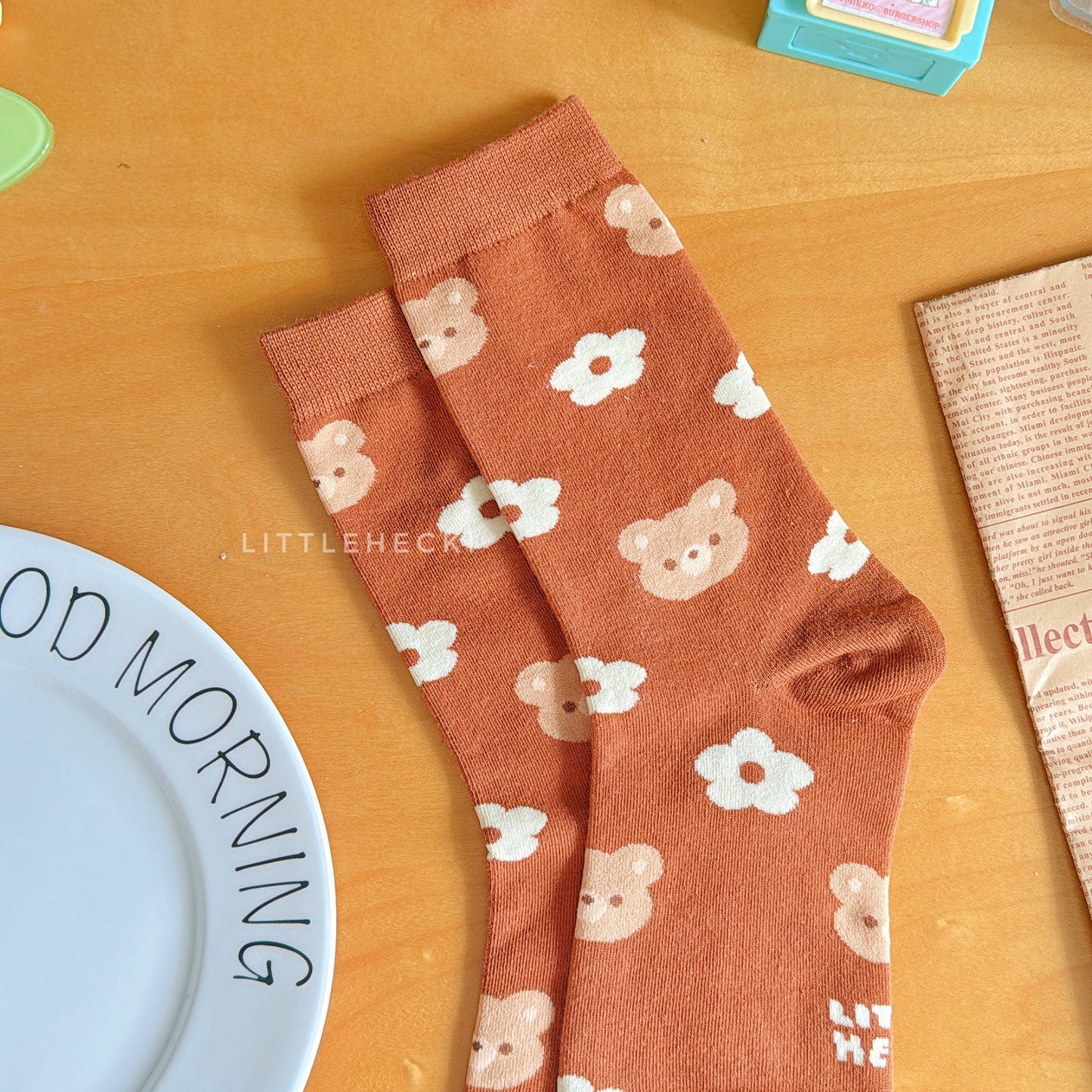Flower Beary Socks