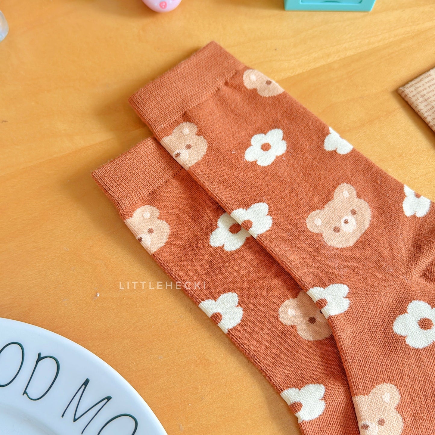 Flower Beary Socks