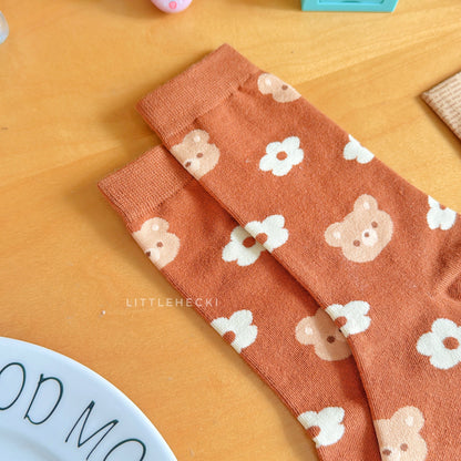 Flower Beary Socks