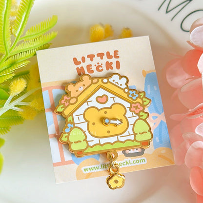 Cuckoo Clock Beary Enamel Pin