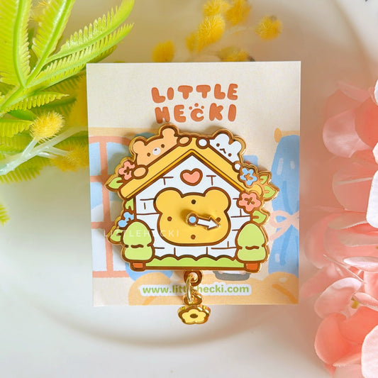 Cuckoo Clock Beary Enamel Pin