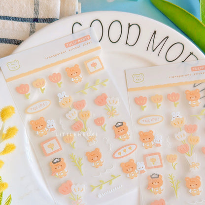 Tulip Party Transparent Sticker Sheet
