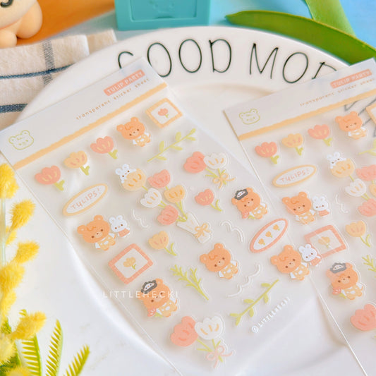 Tulip Party Transparent Sticker Sheet