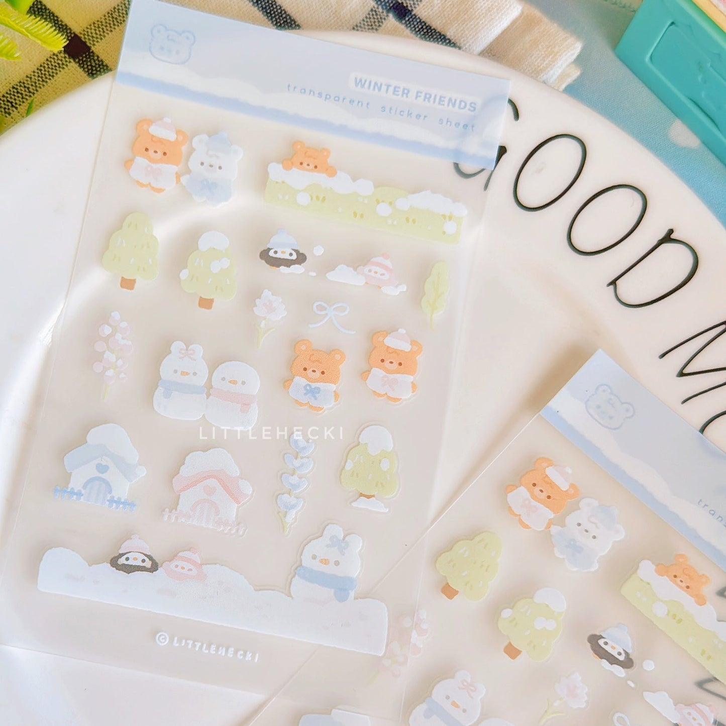 Winter Friends Transparent Sticker Sheet