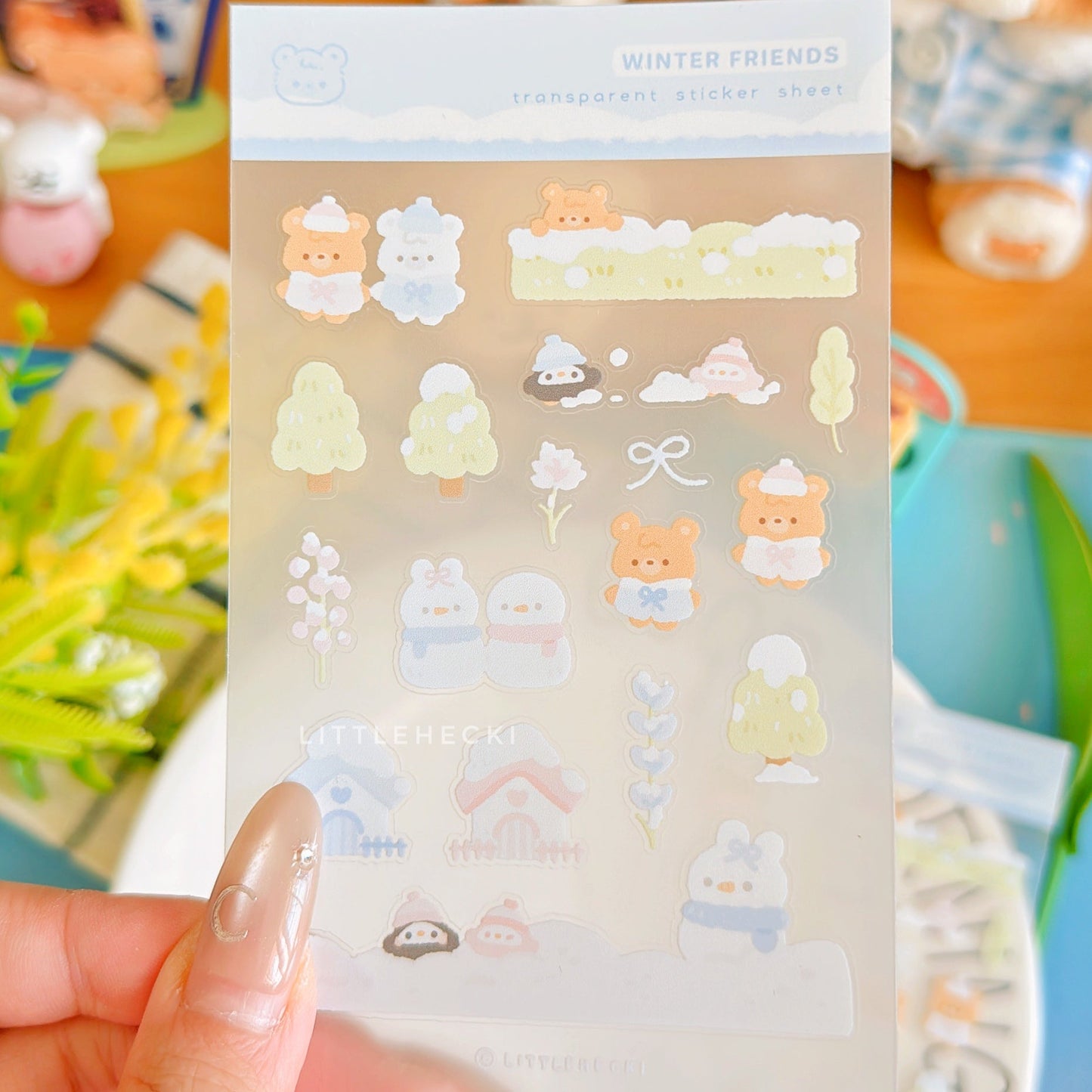 Winter Friends Transparent Sticker Sheet