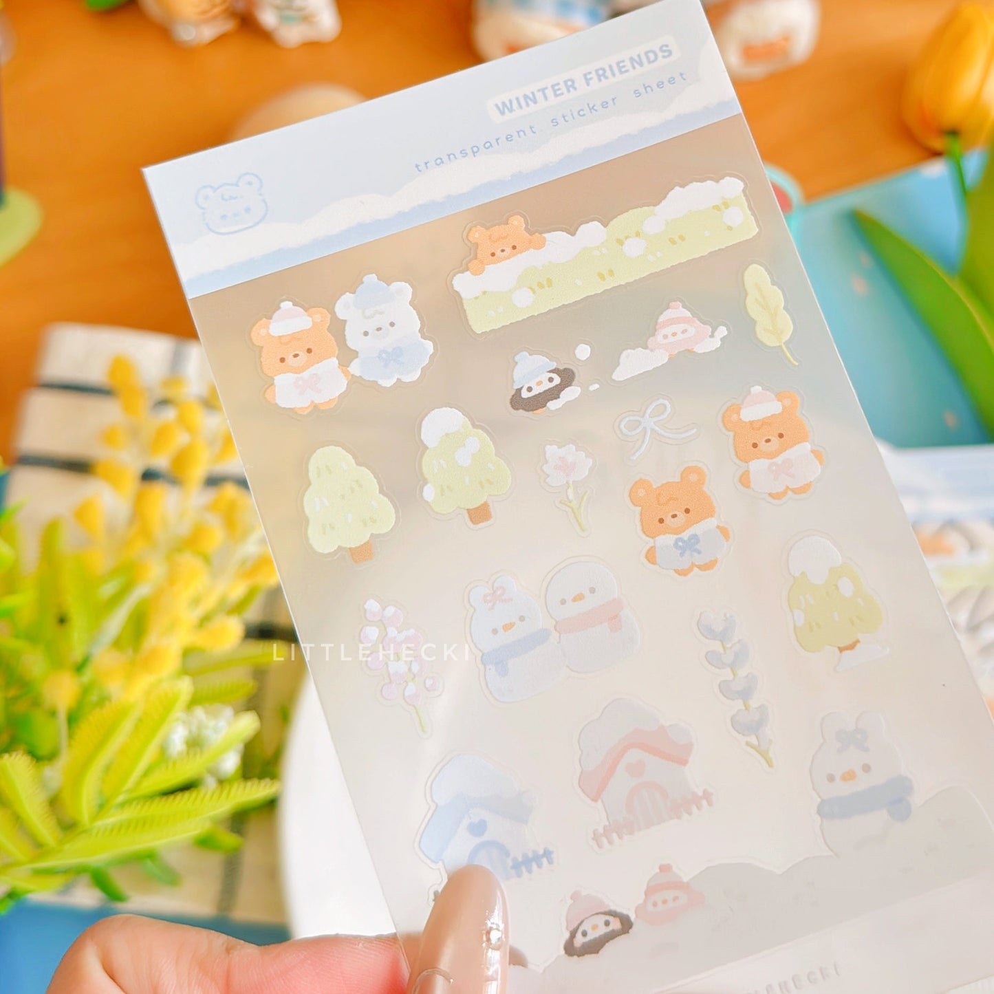 Winter Friends Transparent Sticker Sheet