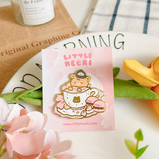 Spring Tea Time Enamel Pin