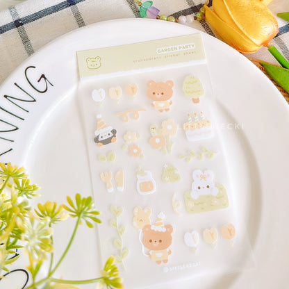 Garden Party Transparent Sticker Sheet