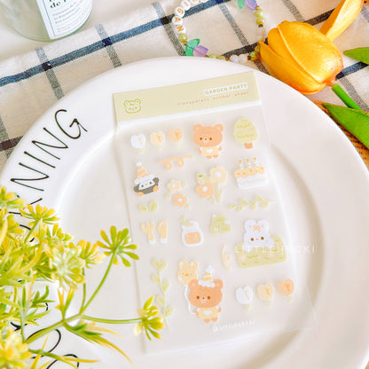 Garden Party Transparent Sticker Sheet