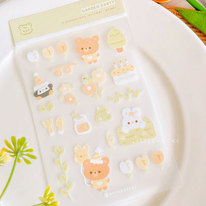 Garden Party Transparent Sticker Sheet
