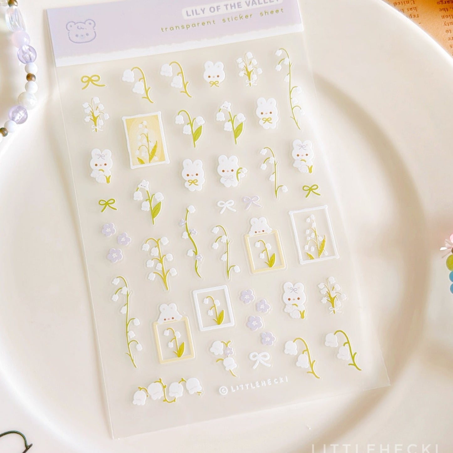 Lily of the Valley Transparent Sticker Sheet