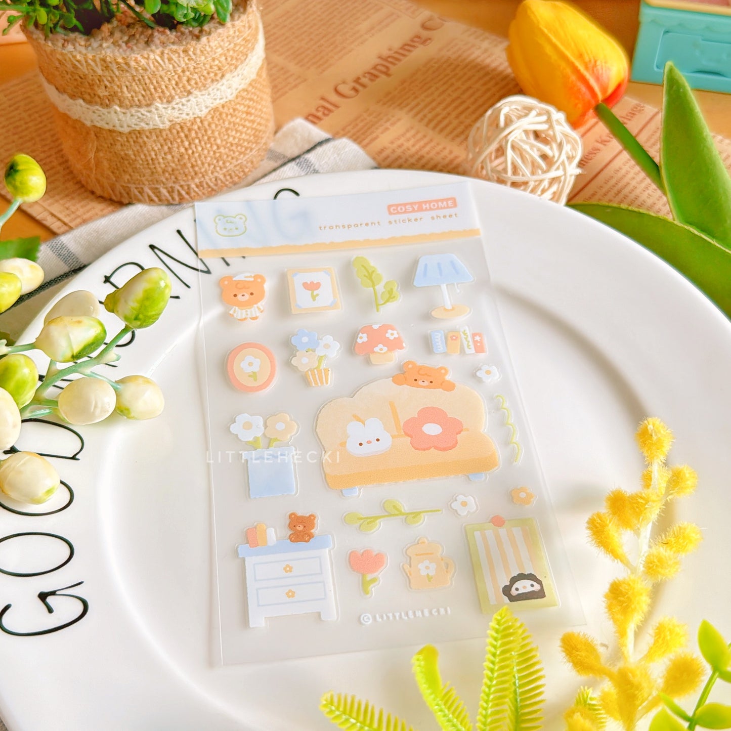 Cosy Home Transparent Sticker Sheet