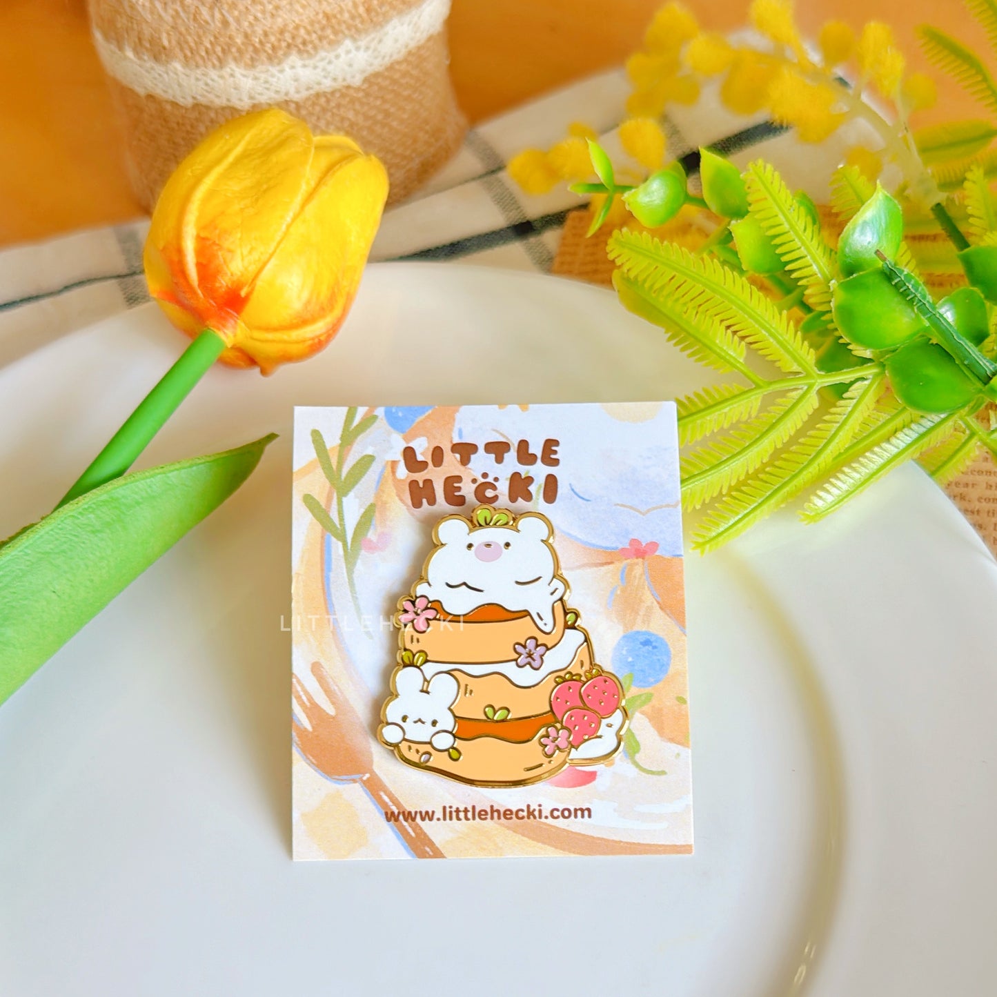 Pancake Beary Enamel Pin