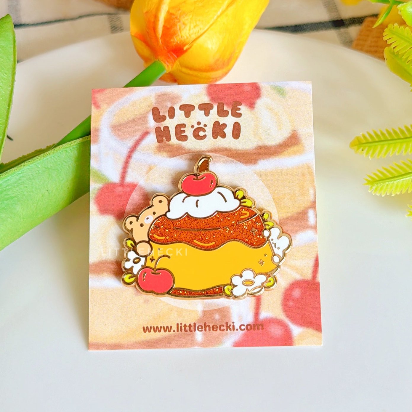 Pudding Beary Enamel Pin