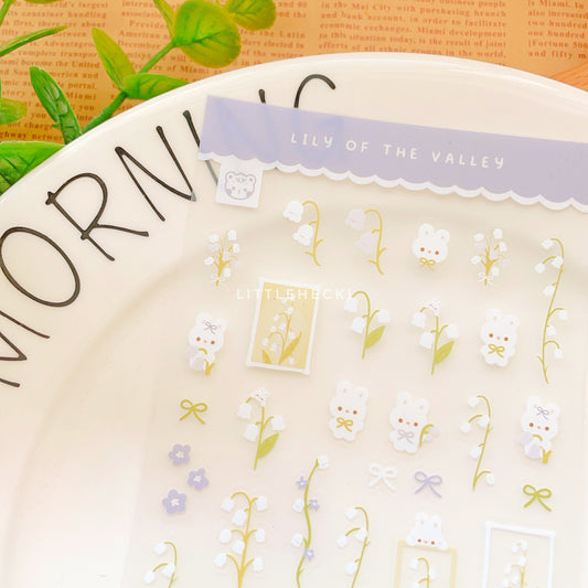 Lily Of The Valley Transparent Sticker Sheet