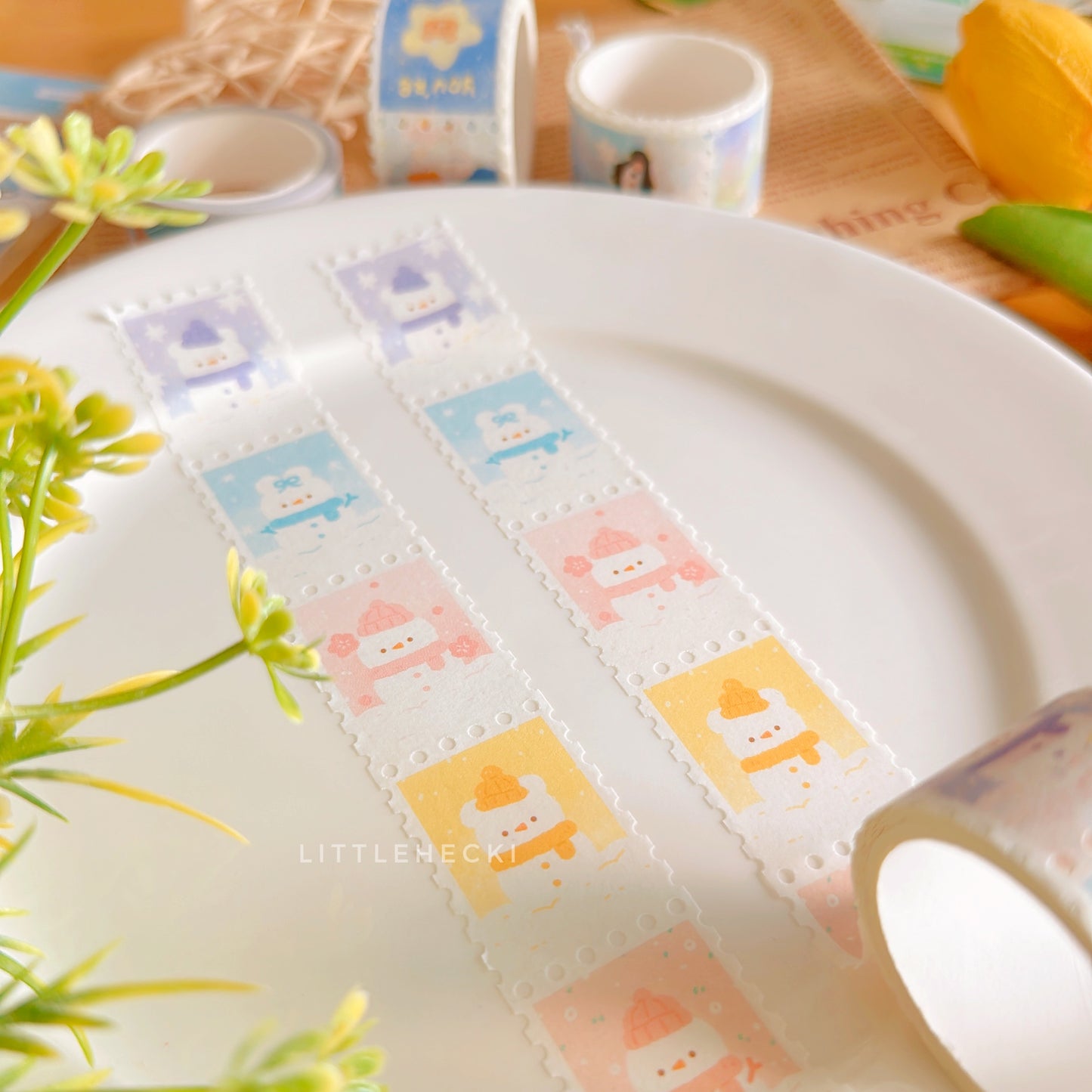 Snowman Stamp Washi Tape