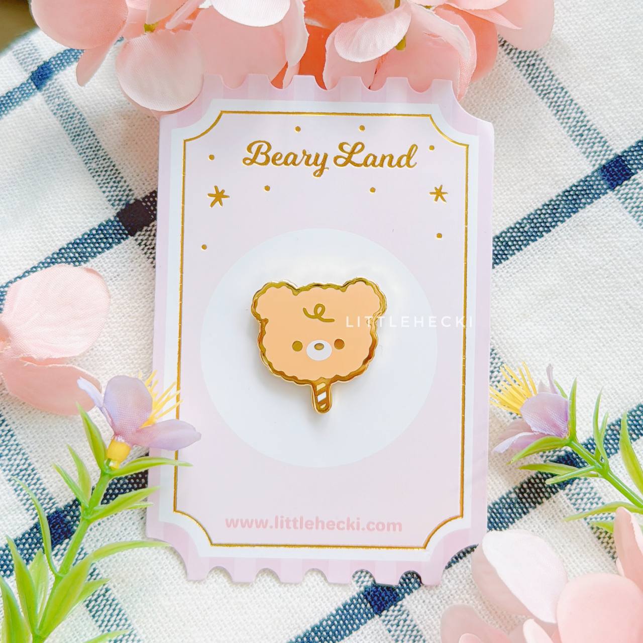 Beary Cotton Candy Mini Enamel Pin