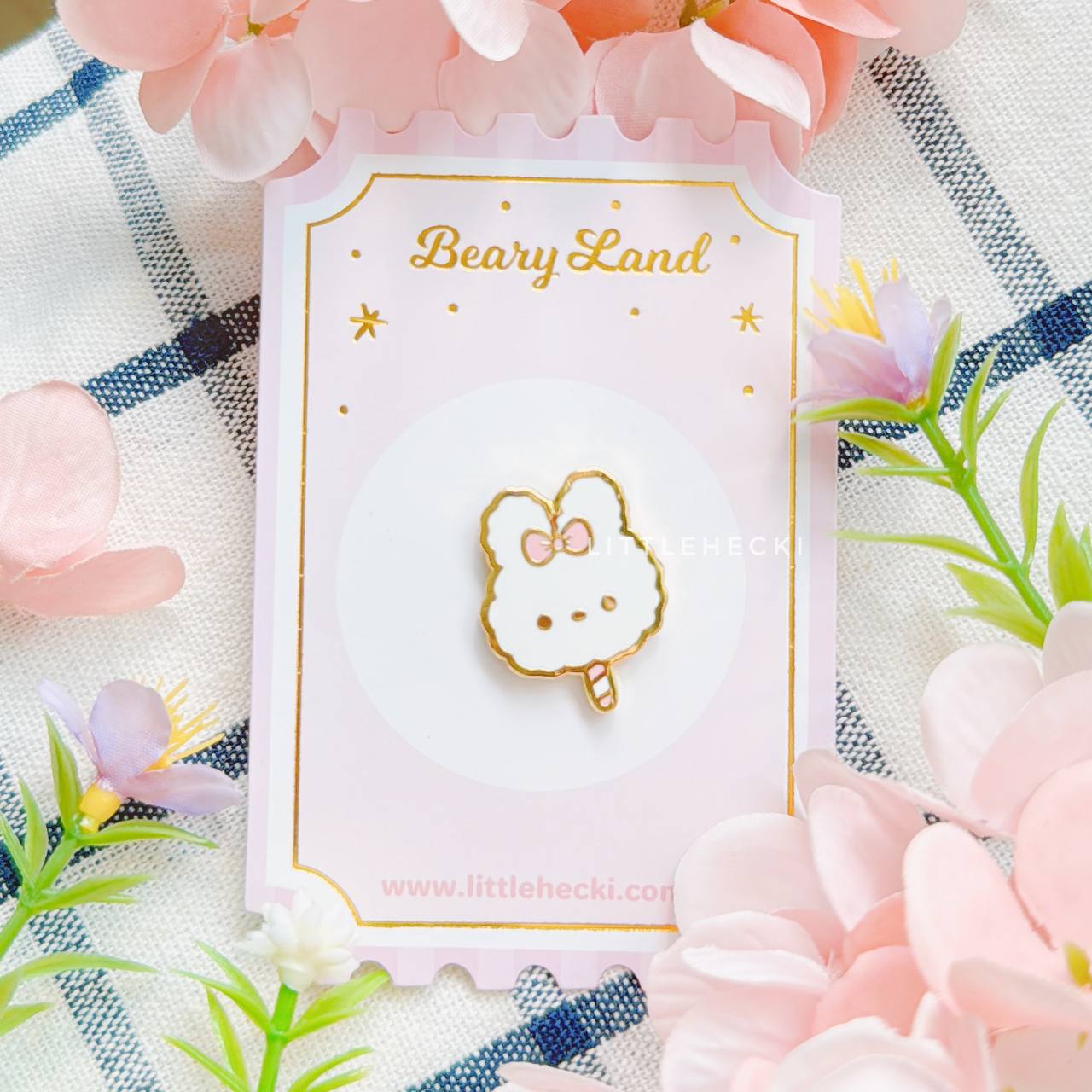 Bunny Cotton Candy Mini Enamel Pin