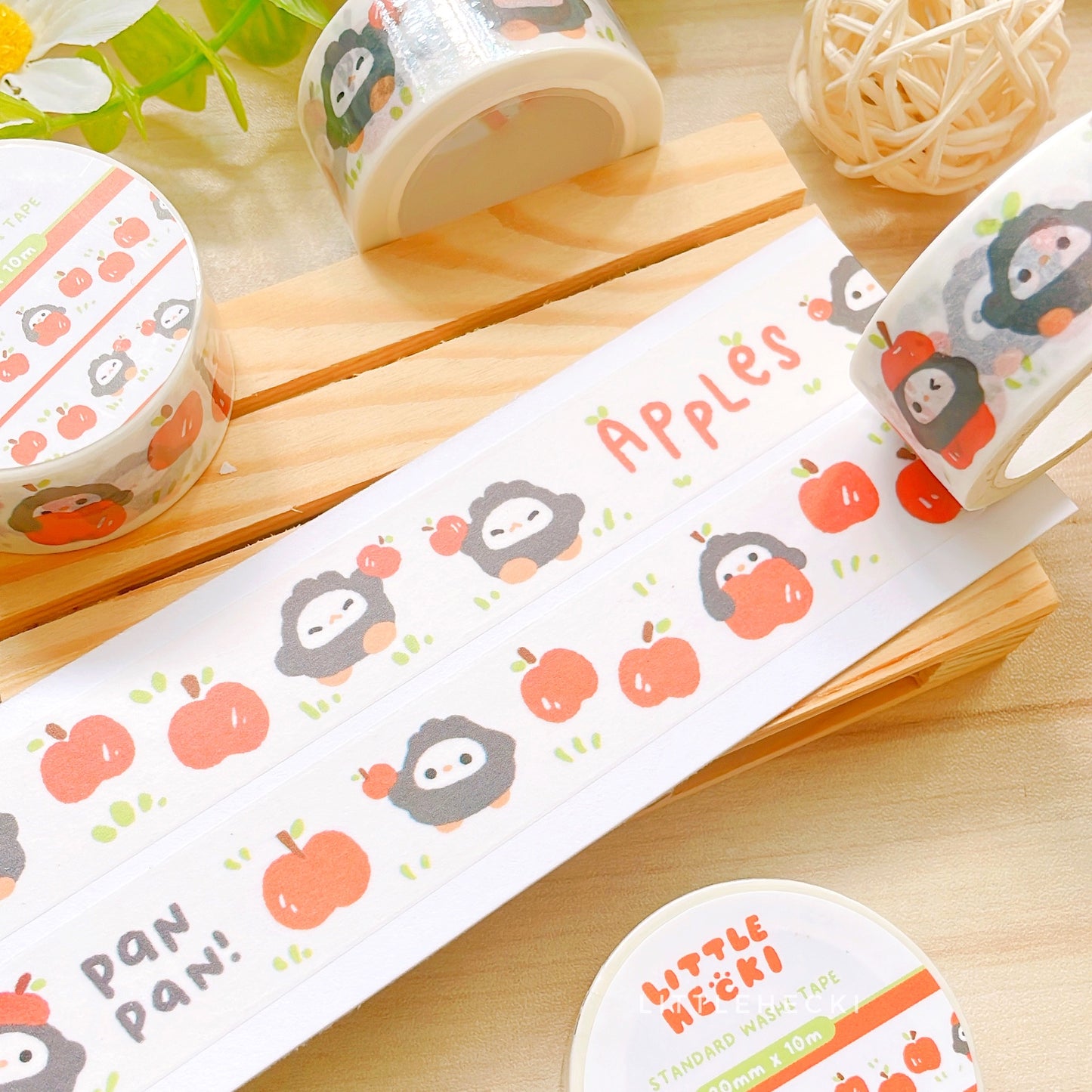 Pan Pan and Apples Washi Tape