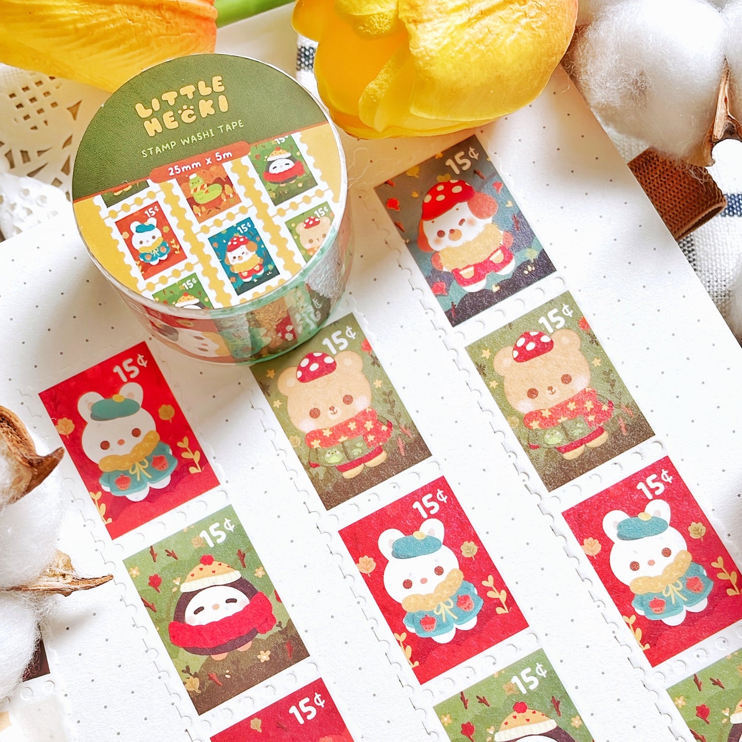Dressed Up Beary Fam Stamp Washi Tape