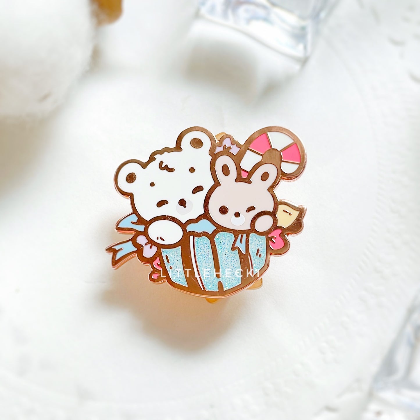 Festive Snowy Beary Enamel Pin