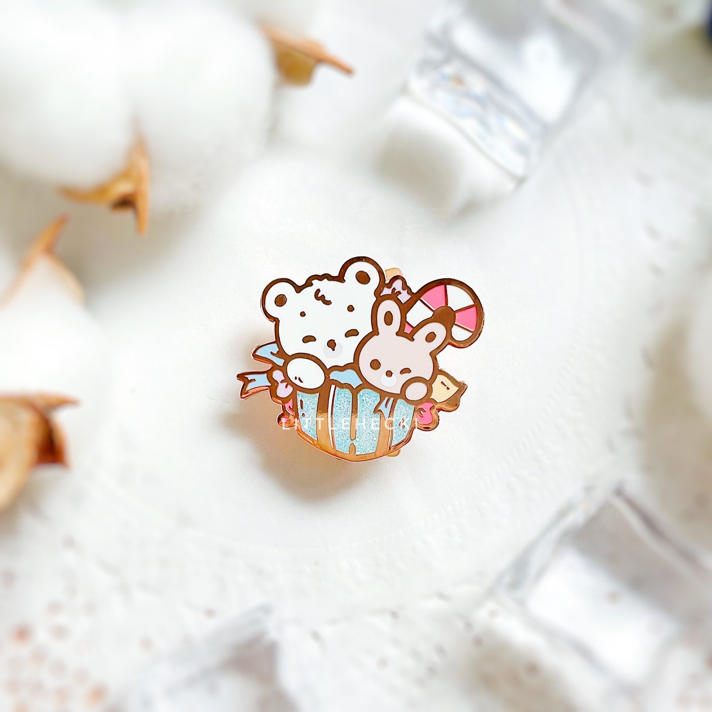 Festive Snowy Beary Enamel Pin